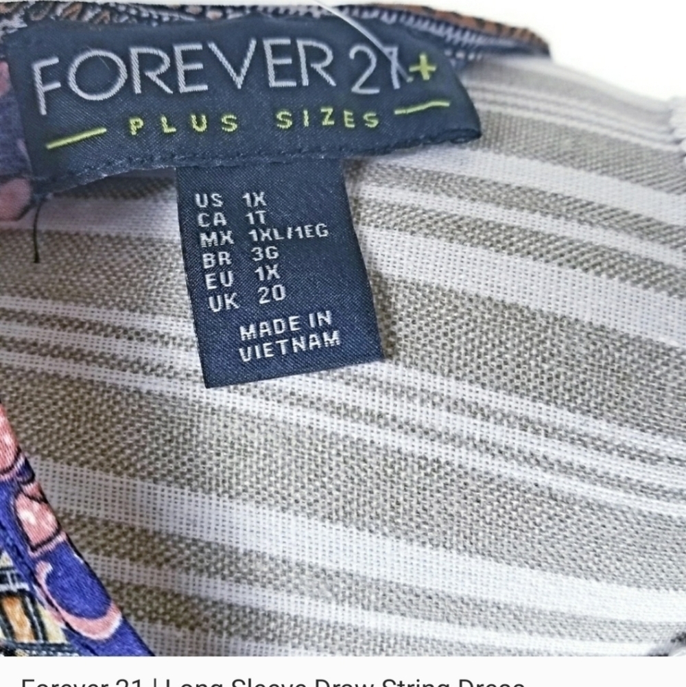 Forever 21 Boho Long Sleeved Floral Festival Dress - Picture 5 of 5